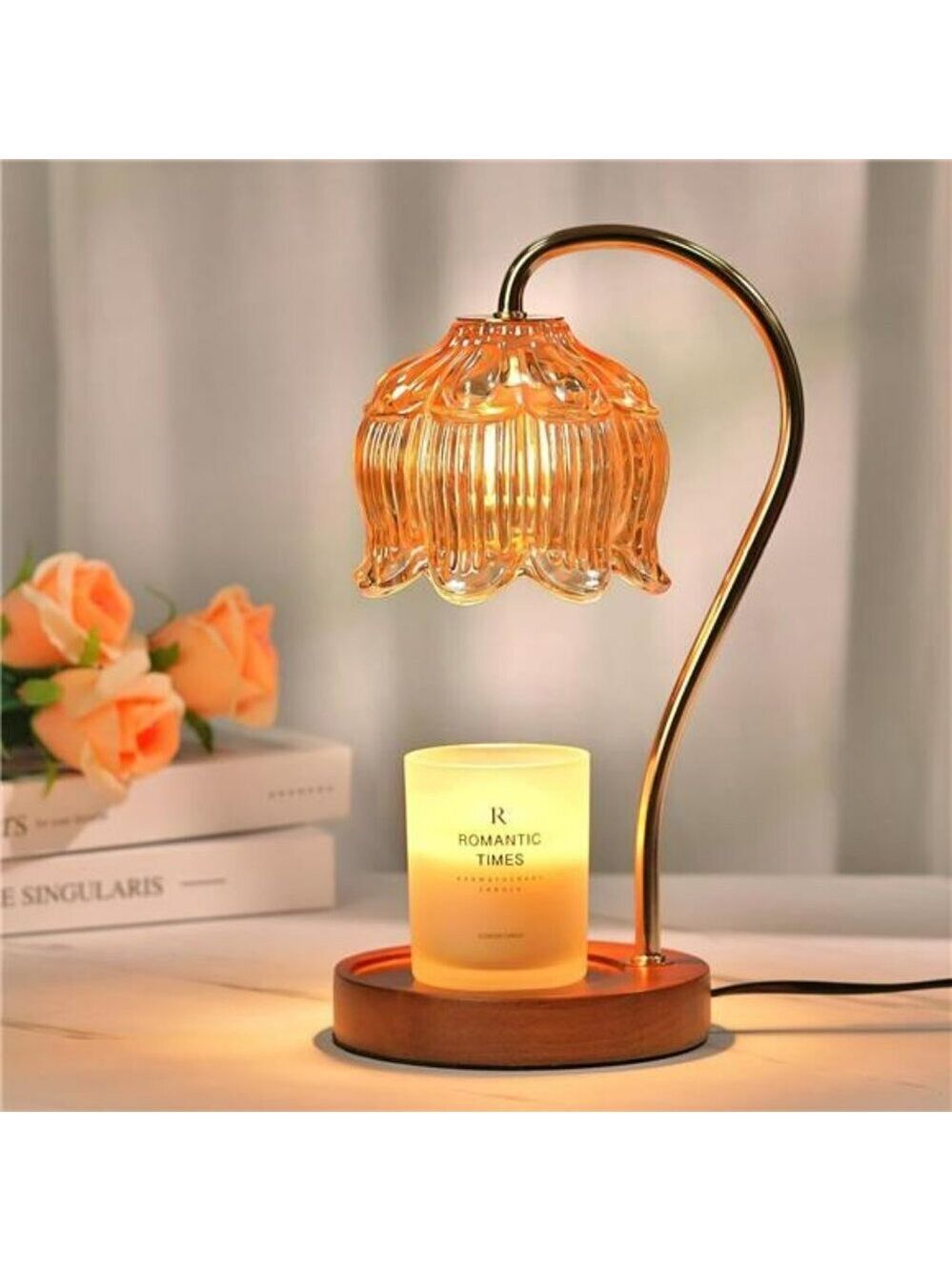 Dimmable Candle Warmer Lamp with Timer Flower Wax Melter for Jar Candles